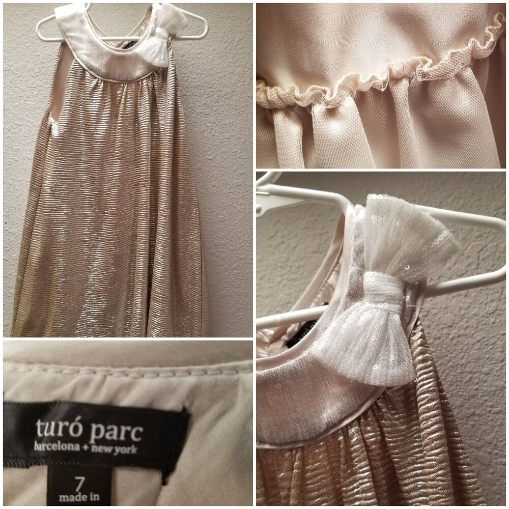 TURO PARC Girls Champagne dress, size 7